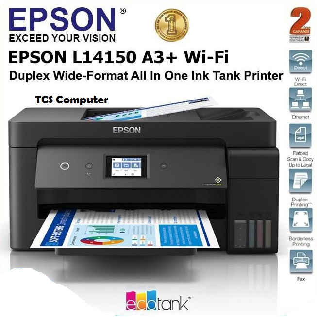 Jual EPSON L14150 A3 WiFi Duplex AllinOne Ink Tank Printer Shopee Indonesia
