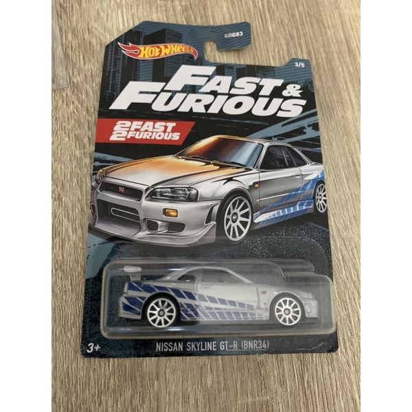 Jual Hot wheels NISSAN SKYLINE GTR R34 Fast and Furious 2021 Shopee