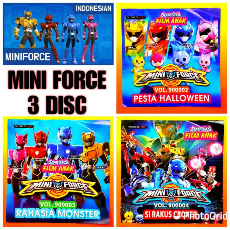 Jual KASET DISC VIDEO FILM MINI FORCE ANIMASI CARTOON KASET PILEM