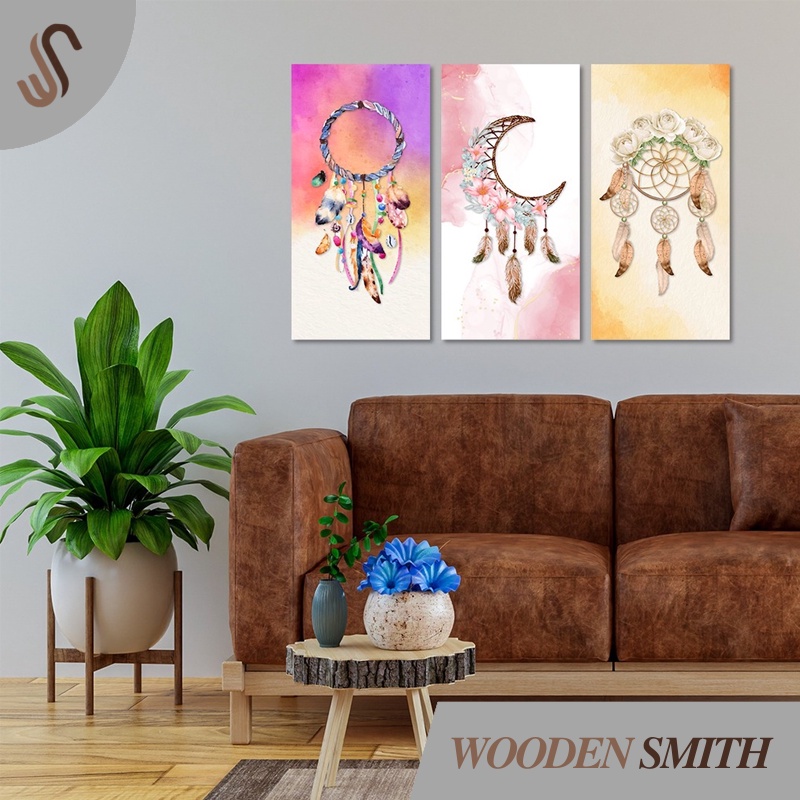 Jual Wooden Smith Wall Decor Motif Macrame Ukuran 15x30cm Hiasan