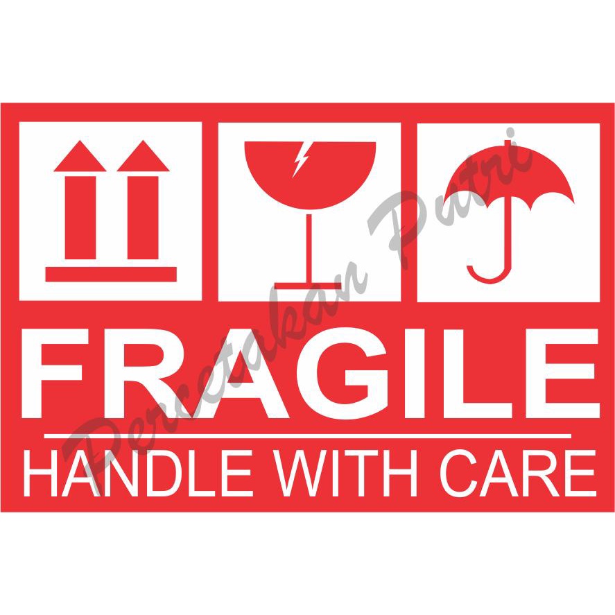 Jual Stiker Fragile Heart/Unboxing Shopee Indonesia