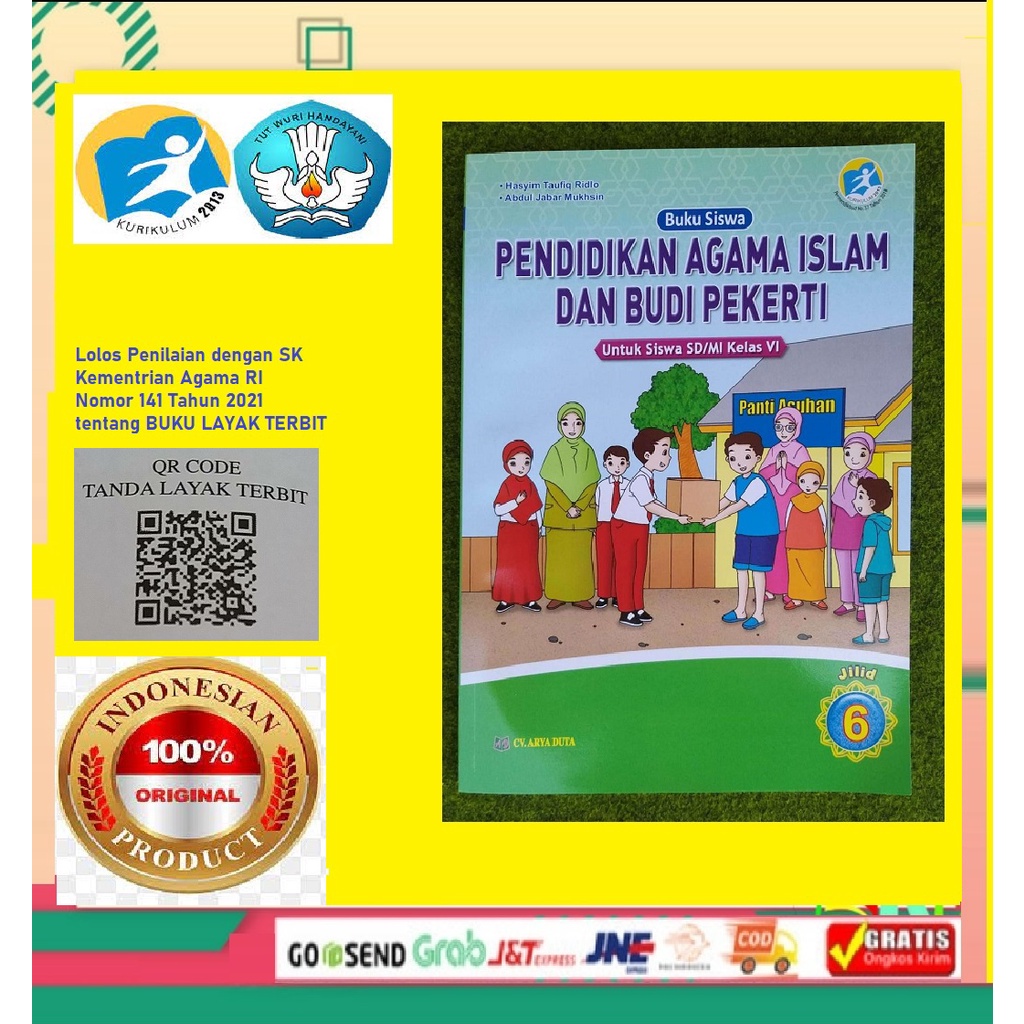 Jual AGAMA ISLAM DAN BUDI PEKERTI SD KELAS 6 CV ARYA DUTA (BUKU