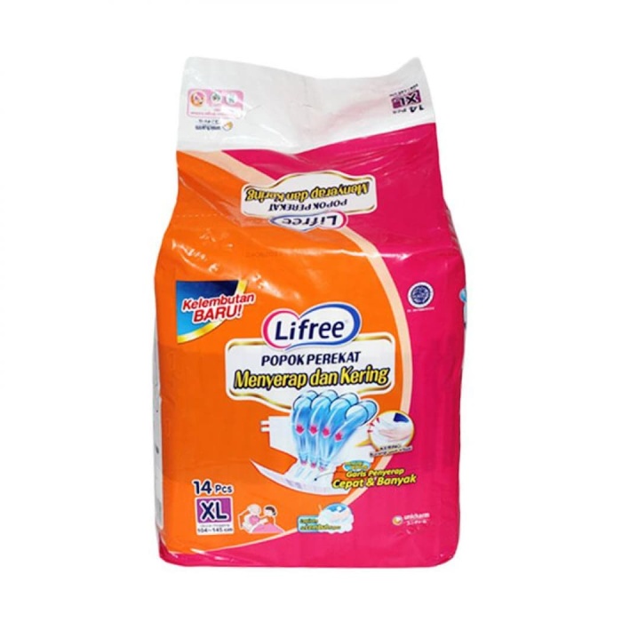 Jual LIFREE DIAPERS PEREKAT UKURAN XL PROMO (14 PCS) Shopee Indonesia