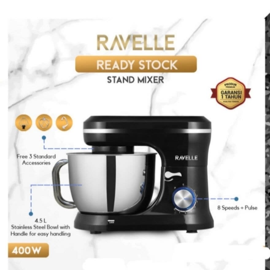 Jual RAVELLE STANDING MIXER ROTI PENGOCOK KUE SERBAGUNA RAVELLE MIXER