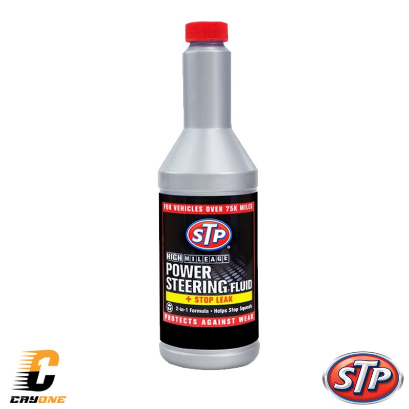 Jual STP High Mileage Power Steering Fluid STOP LEAK Anti bocor 354 mL