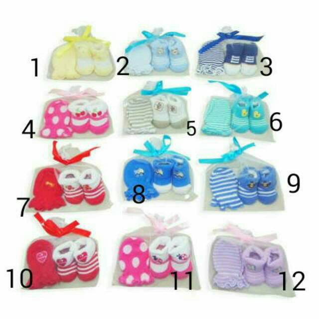 Jual Baby Mittens and Socks Set (Sarung Tangan & Kaki Bayi) Shopee