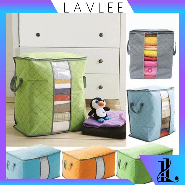 Jual LAVLEE H258 Bamboo Storage Box Bag Organizer Tempat Penyimpanan