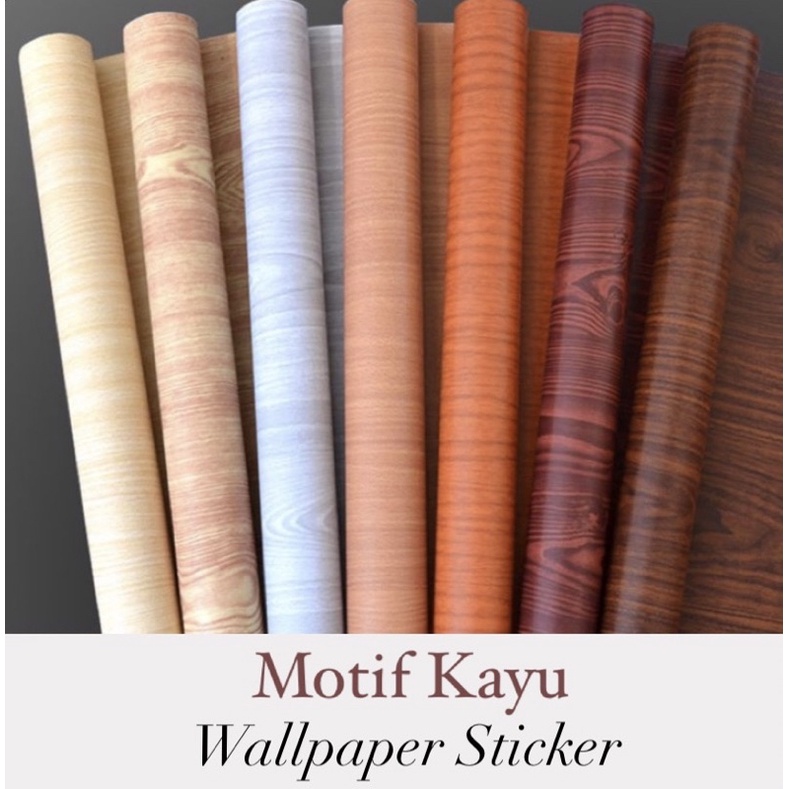 Jual Wallpaper Sticker Motif kayu Wallsticker kayu marmer Stiker