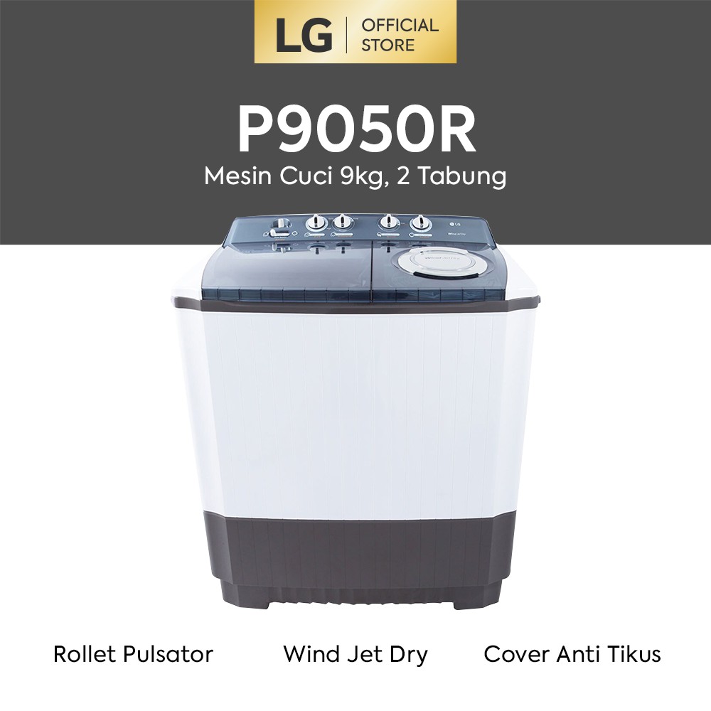 Jual LG Mesin Cuci Twin Tub 9kg Top Load Roller Jet Pulsator 3