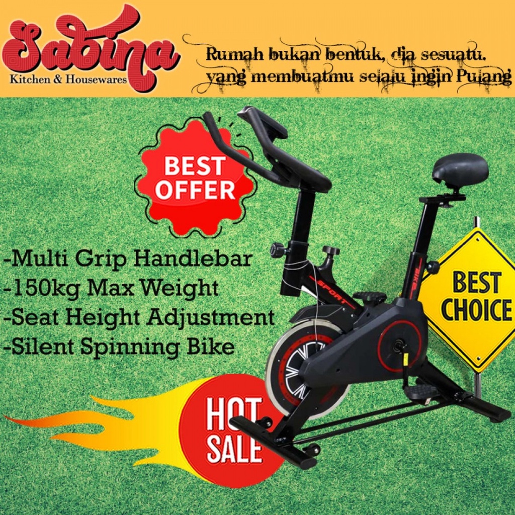Jual Sepeda Statis Fitnes Spinning Bicycle Exercise Indoor Gym Bike LCD