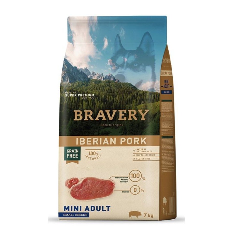 Jual Bravery dog food iberian pork 7kg mini adult small breeds makanan