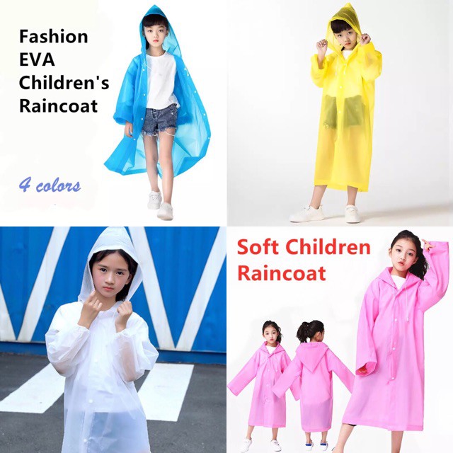 Jual EVA Raincoat Jas Hujan Anak Lightweight Rain coat pvc plastik