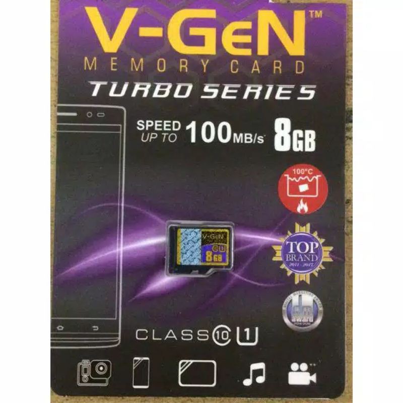 Jual Memory card VGEN 8Gb/16Gb/32Gb/64Gb/128Gb class 10 turbo series