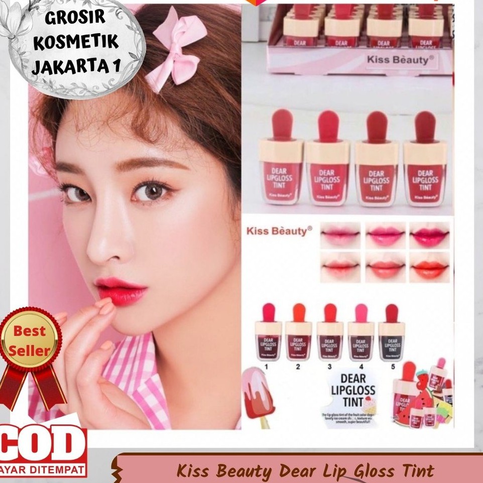 Jual Kiss Beauty Lip Gloss Tint / Iman Of Noble Soft Drink Lip&tint