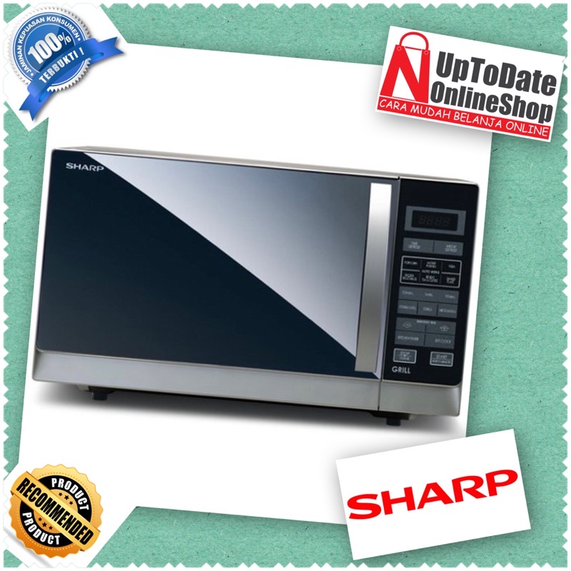 Jual MICROWAVE OVEN GRILL SHARP R728 R728 25L PREMIUM FULL GLASS DOOR