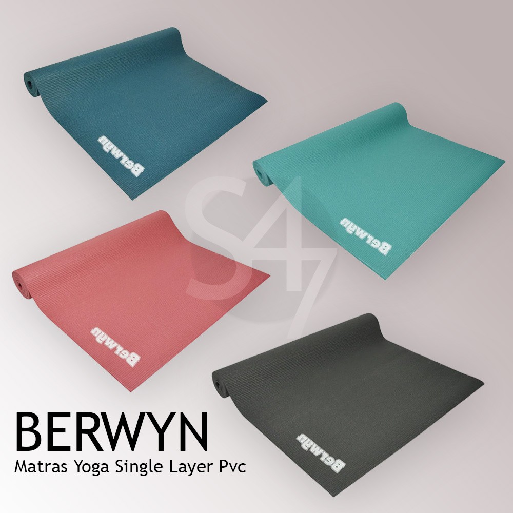 Jual Matras berwyn Yoga Single Layer Pvc / matras yoga 173 x 61 x 0.4