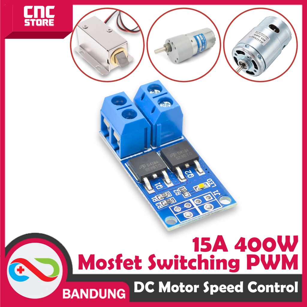 Jual MOSFET POWER SWITCHING PWM 15A 400W 5V36V DC MOTOR SPEED CONTROL