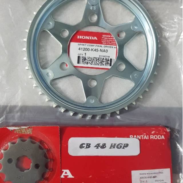 Jual Gear set new Cbr 150 2018 2019 2020 lubang 6 Original asli honda