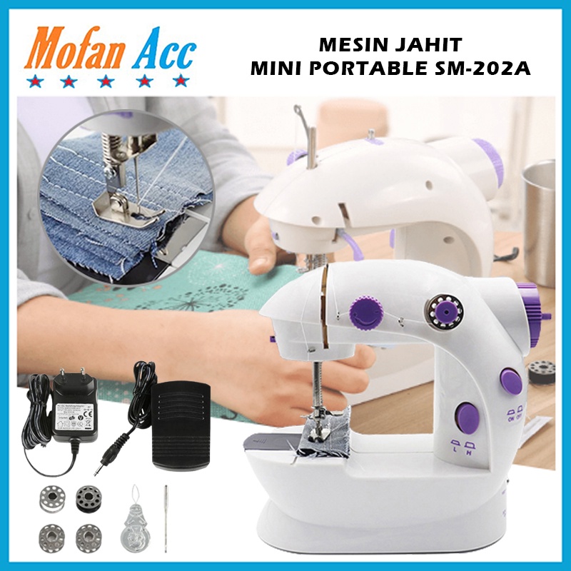 Jual Mesin Jahit Mini Portable SM202A / Sewing Machine Elektrik With