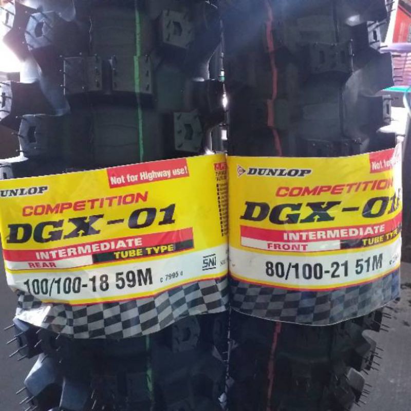 Jual ban trail dunlop DGX01 RING 18/21 ukuran 80100/21 & 100100/18(03)