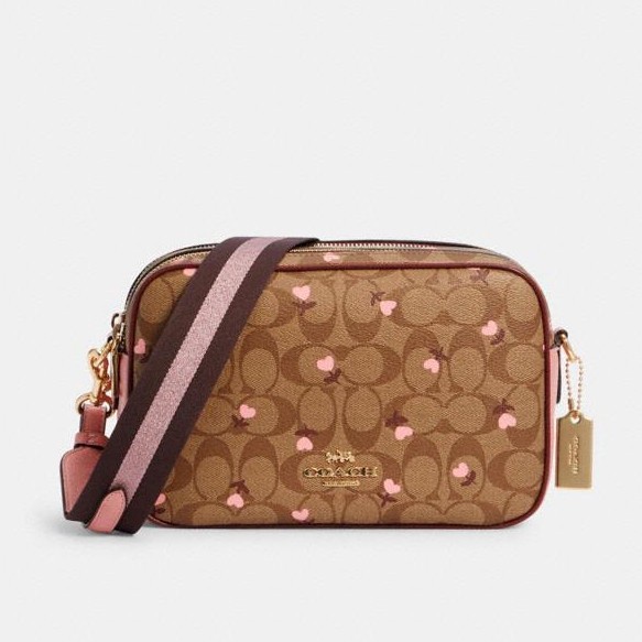 Jual Coach Jes Crossbody In Signature Canvas With Heart Floral Print