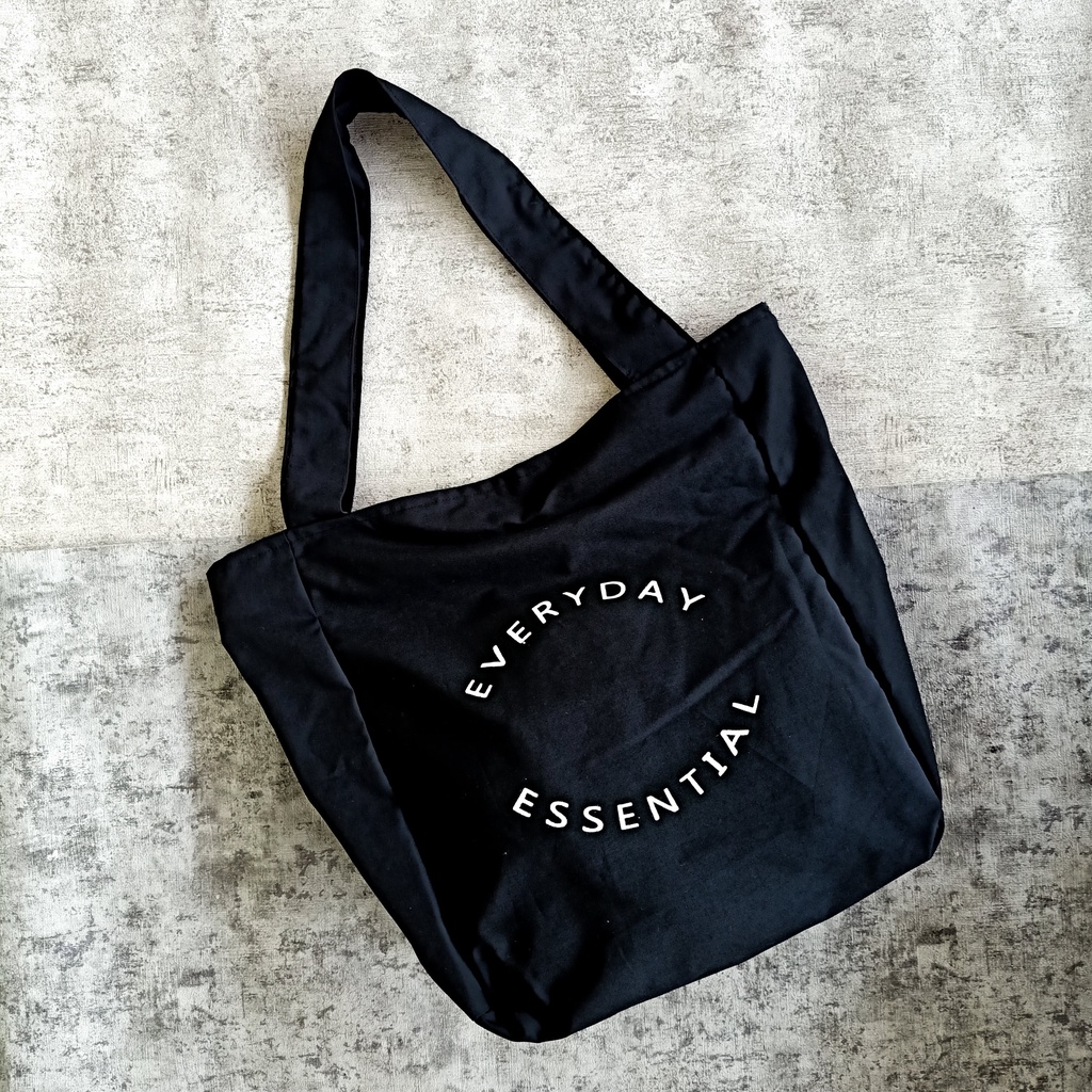 Jual BISA CUSTOM SATUAN TAS TOTE BAG LARGE BESAR PAKAI RESLETING