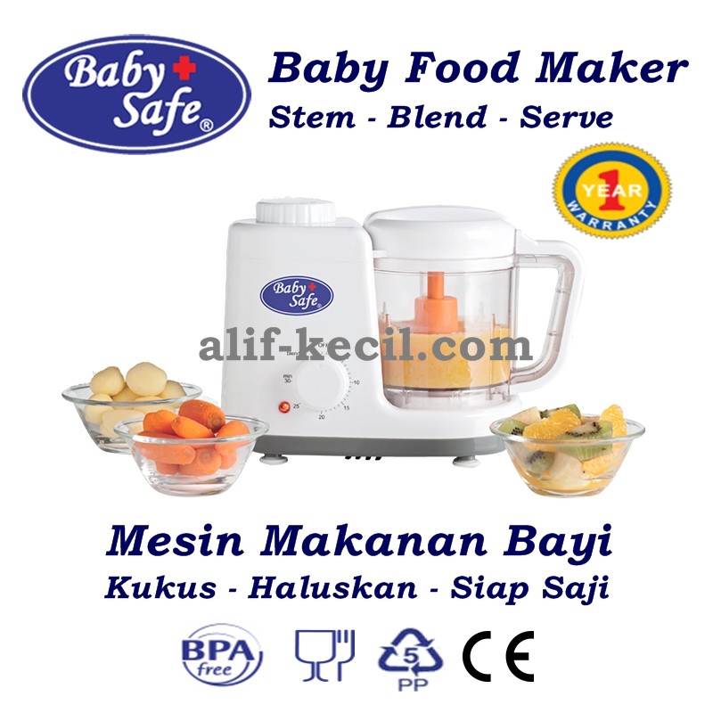 Jual BABY SAFE Baby food Maker/ Mesin Steam Kukus Blender Makanan Bayi