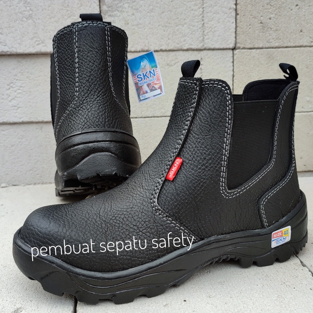 Jual Sepatu Safety Elastis Slip On Boot King Skn Kulit Buatan Terbaik