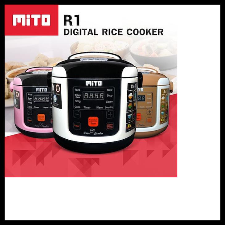 Jual MITO DIGITAL RICE COOKER 1L 8IN1/MAGIC COM MITO COKELAT MUDA