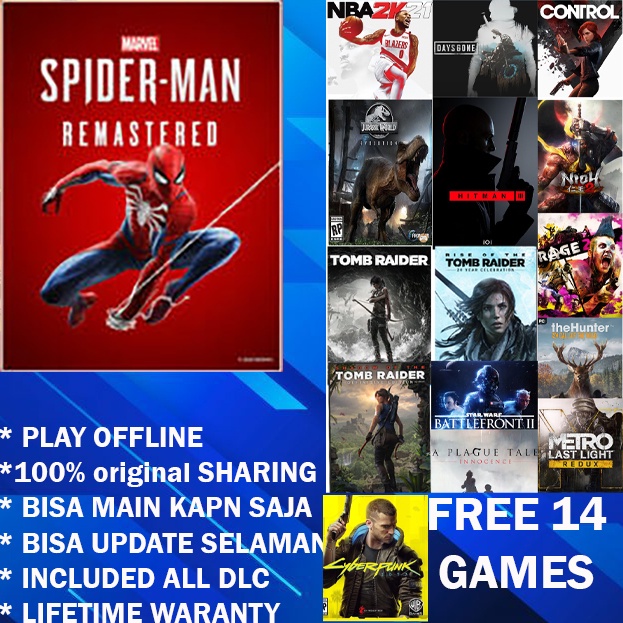 Jual Spiderman Remastered Marvel’s SpiderMan Remastered PC ORIGINAL