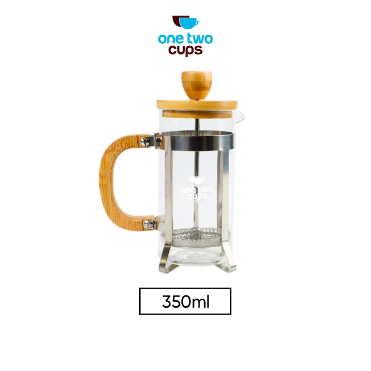 Jual One Two Cups French Press Coffee Maker Pot Gagang Kayu 350ml