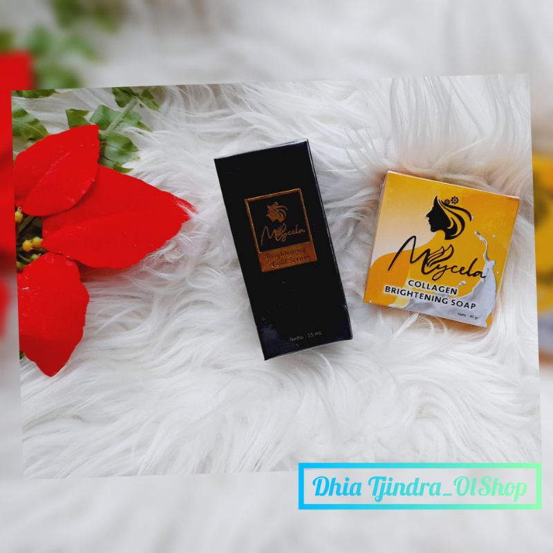 Jual Mycela Brightening Gold Serum + Sabun Susu Collagen Mycela [Paket