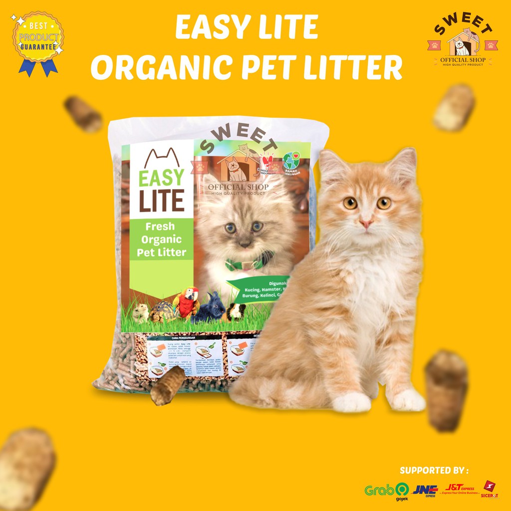 Jual EASY LITE PASIR KUCING ORGANIK 7 KG WOOD CAT LITTER EASY LITE