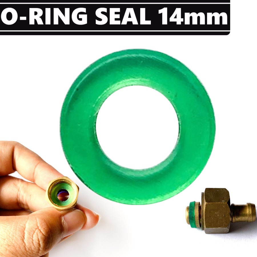 Jual seal O Ring karet ukuran 14mm cocok untuk nepel drat 1/4 inch