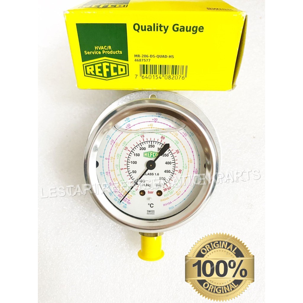 Jual Refco High Pressure Gauge R410a/32 Range 0780 psi Shopee Indonesia
