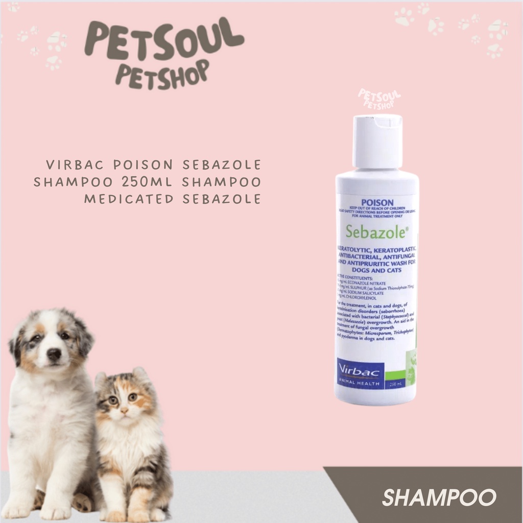 Jual Virbac Poison Sebazole Shampoo 250ml Shampoo Medicated Sebazole