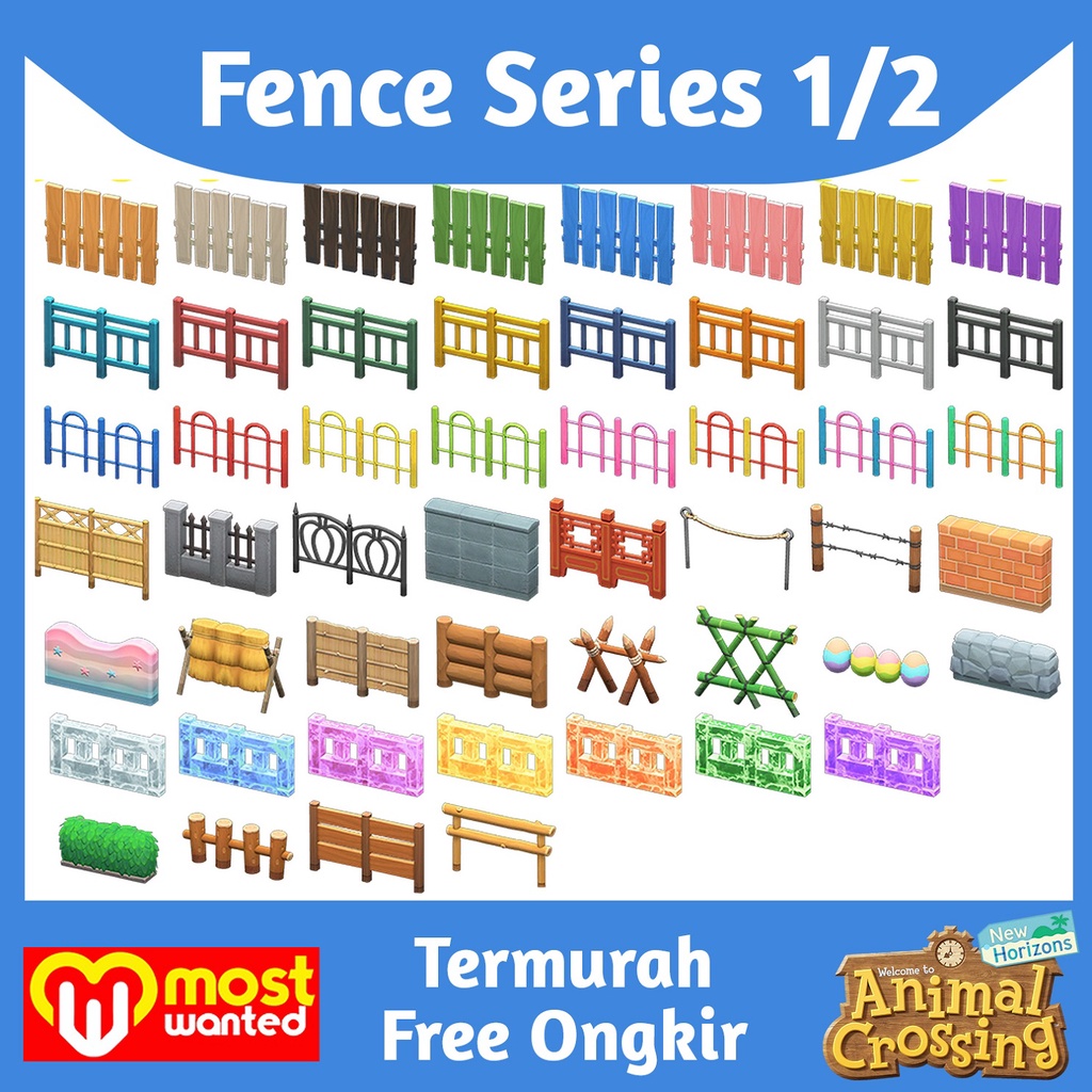 Jual Fence Set Animal Crossing New Horizons ACNH Item Material Bells