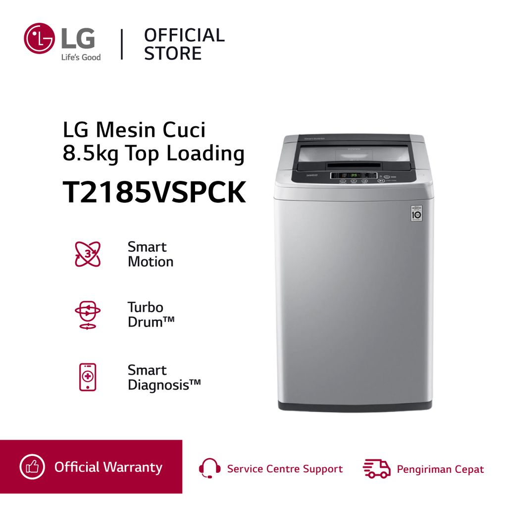 Jual Mesin Cuci LG 8.5kg, Top Loading Smart Inverter dengan Turbo