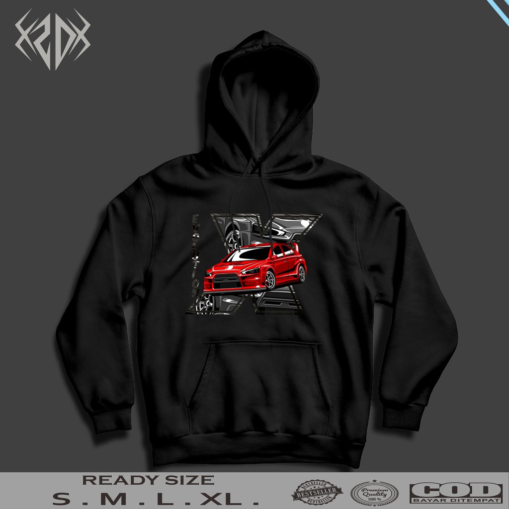 Jual HOODIE MITSUBISHI LANCER EVO X SERIES / JAKET PRIA / HOODIE PRIA
