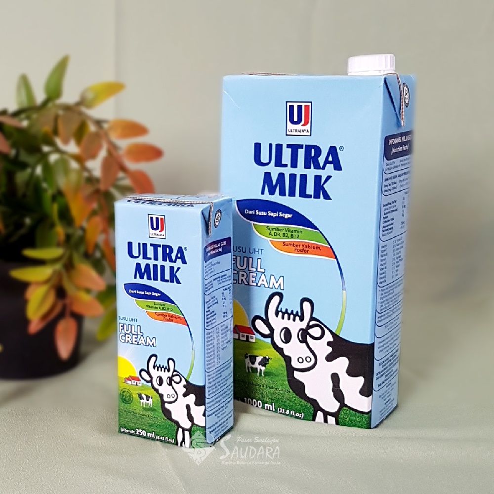 Jual Susu Ultra Milk UHT 1 Lt /Low Fat Plain/Susu Rendah Lemak /Susu