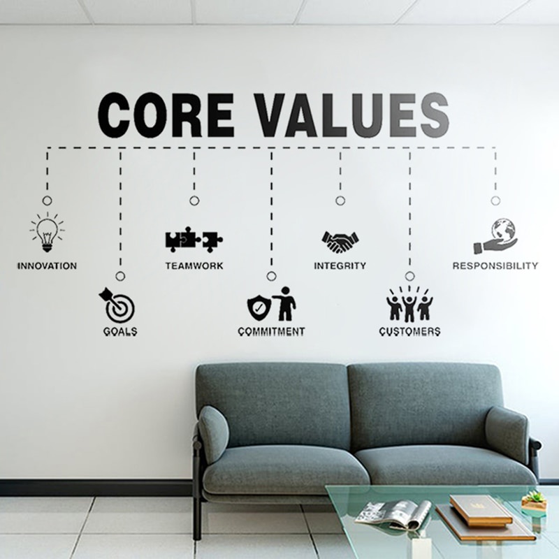 Jual Inspiring Office Wall Decals Quotes Core Values Office