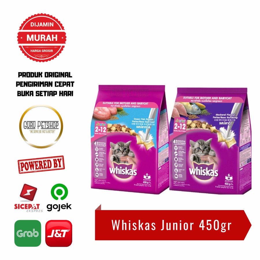 Jual Whiskas Makanan Kucing Kering Junior 450gr Whiskas Junior 450gr