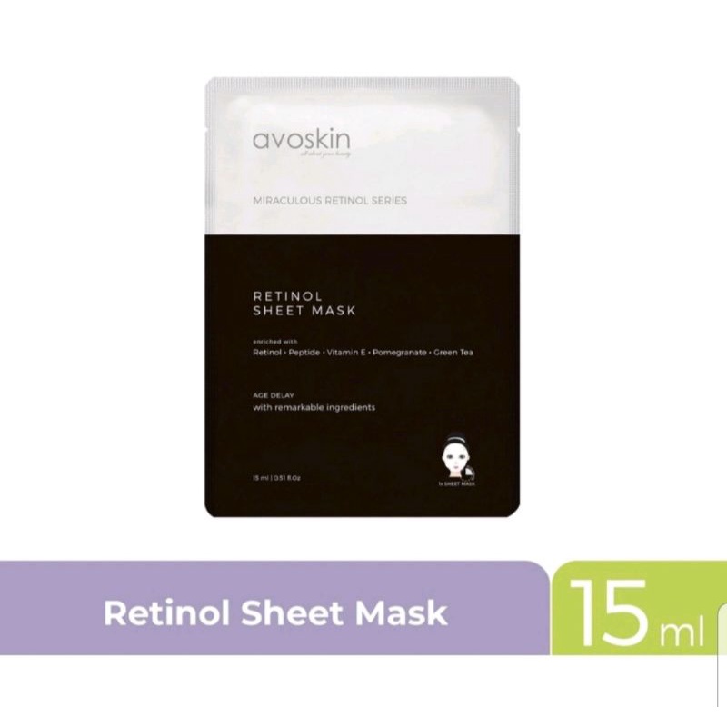 Jual Avoskin Retinol Sheet Mask (ED 2023) Shopee Indonesia