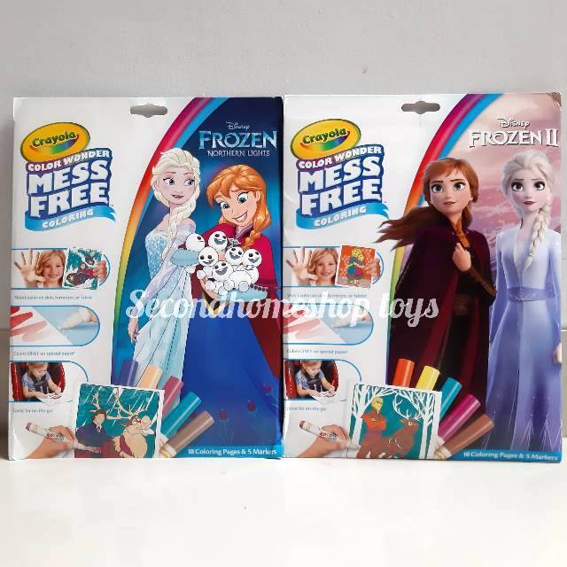 Jual CRAYOLA Frozen Color Wonder Mess Free Coloring Frozen II magic
