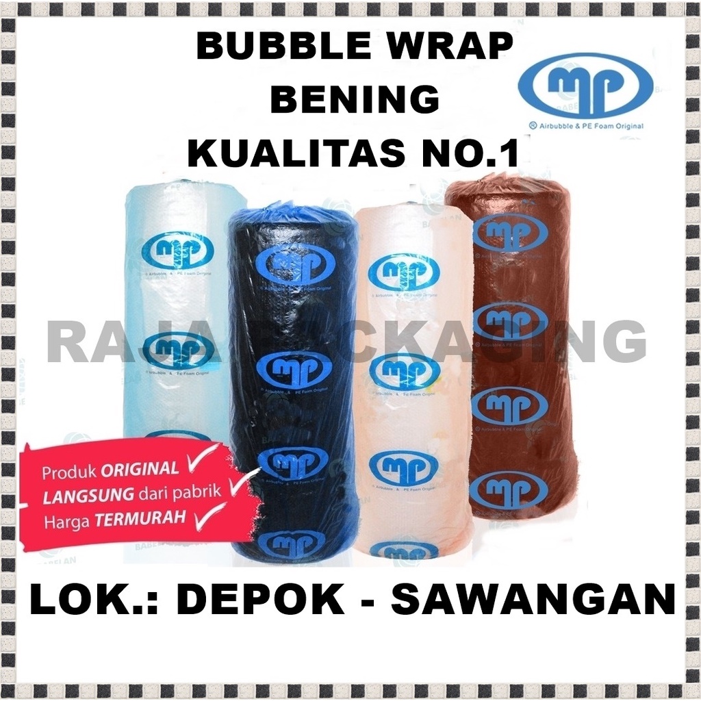 Jual Bubble Wrap Putih Bening Roll Besar 50 Meter x 125 CM Buble