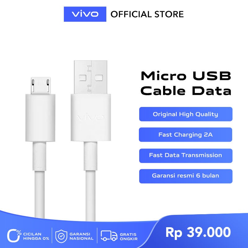 Jual vivo USB Cable Micro / Kabel Data Vivo Micro USB Original Shopee
