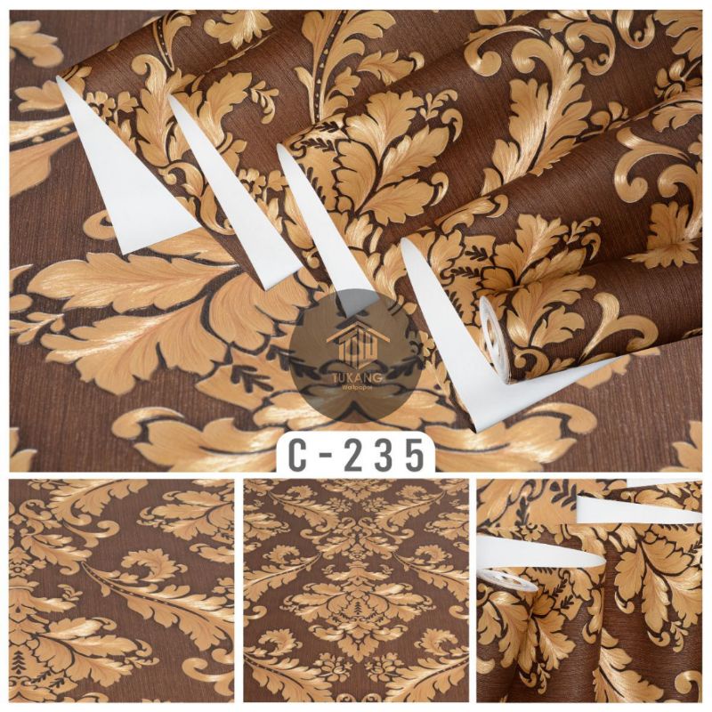 Jual WALLPAPER DINDING VINYL SALUR PREMIUM 3D TEBAL BERTEKSTUR DAN