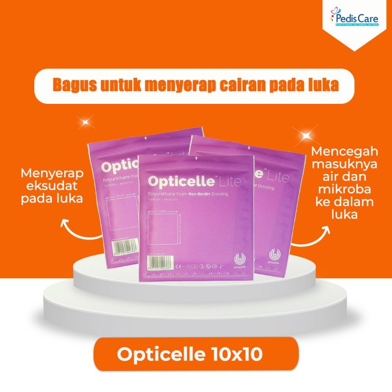 Jual FOAM DRESSING OPTICELLE Lite 10 x 10 PENYERAP CAIRAN LUKA