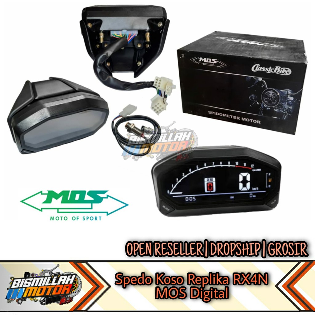 Jual SPEEDOMETER SPEDO KOSO REPLIKA RX4N MOS DIGITAL Shopee Indonesia