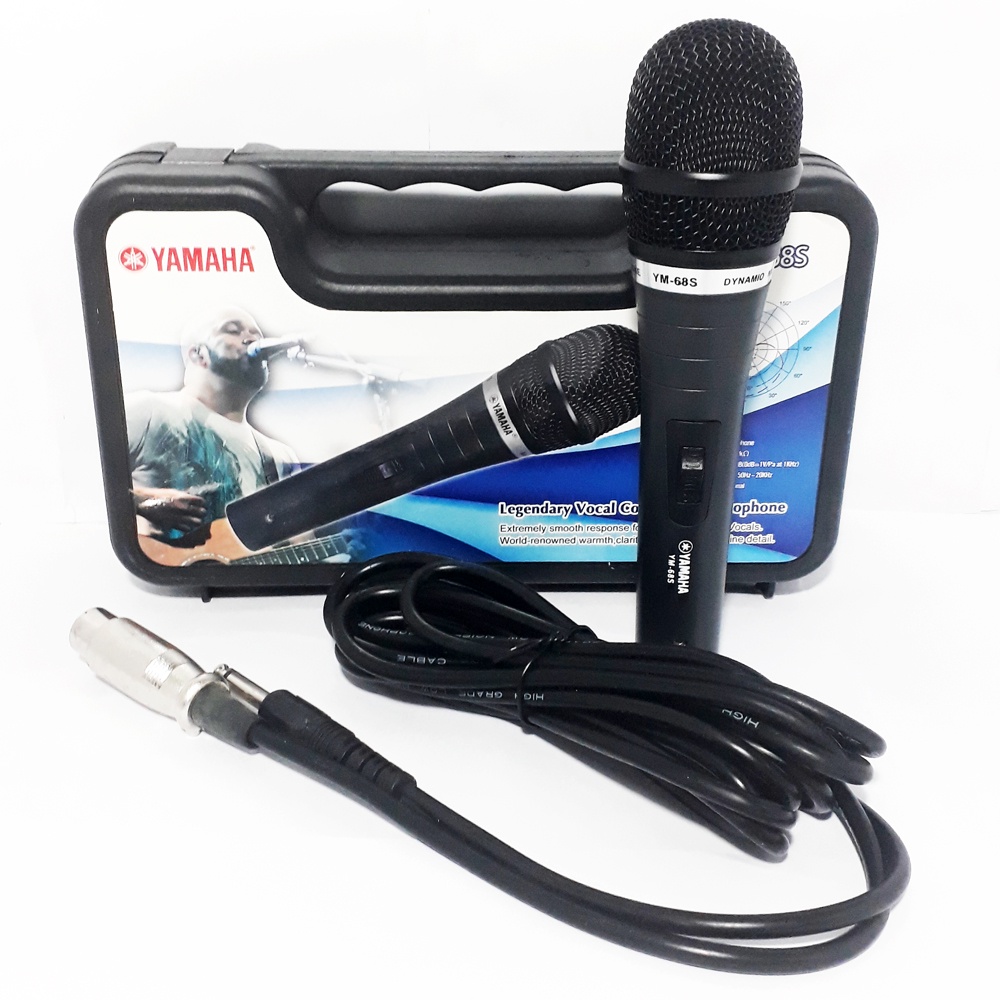 Jual Yamaha Mic Karaoke Kabel YM68S Microphone Vocal Profesional Suara